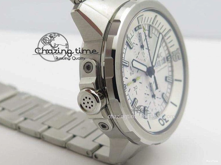 MIROTIME 0205 Versatile Aquatimer Chrono IW376803 V6F 1:1 Best Edition White Dial On SS Bracelet A 7359